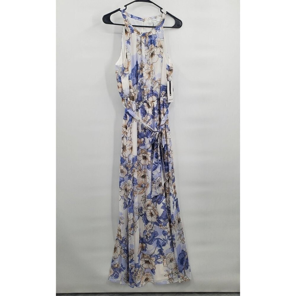 Nine West Pleated Bodice with Shirring Maxi Dress Women Size 10 NWT Sleeveless - Picture 3 of 11
